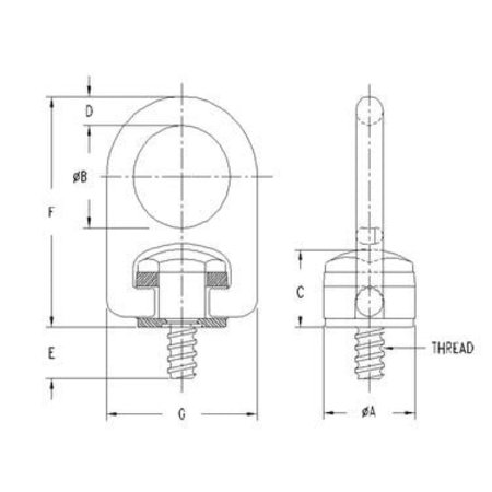 ACTEK 5,000 Lb Coil Forged Hoist Ring, 57112 57112